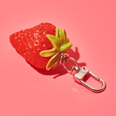3d Keychain Strawberry Accessory Fake Food Keychain