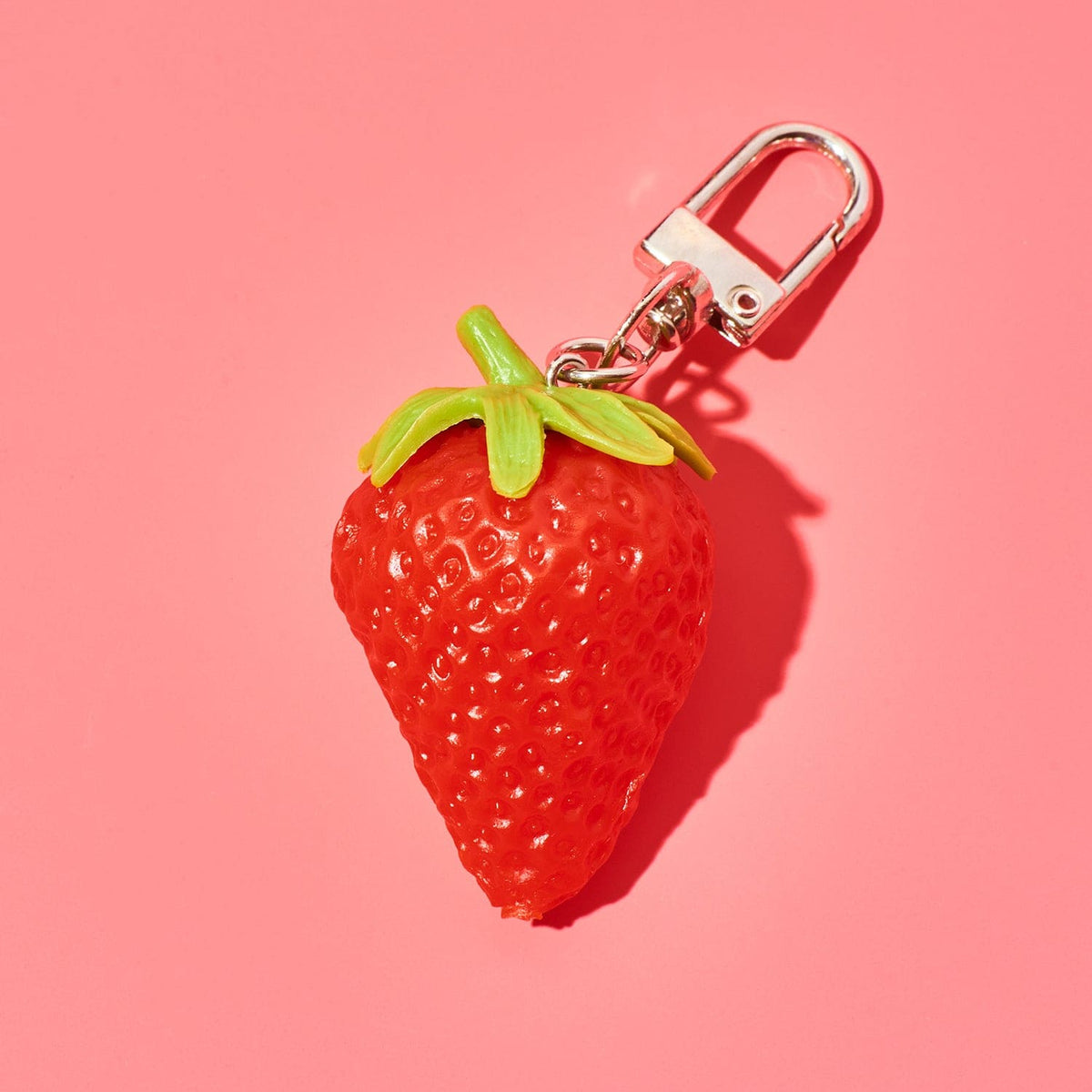 3d Keychain Strawberry Accessory Fake Food Keychain