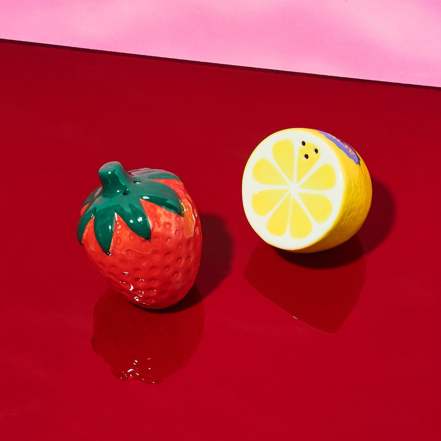 Strawberry Lemon Salt & Pepper Shakers Boxed - Doiy Design