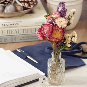 Strawflower & Larkspur Dried Flower Bouquet Bundle