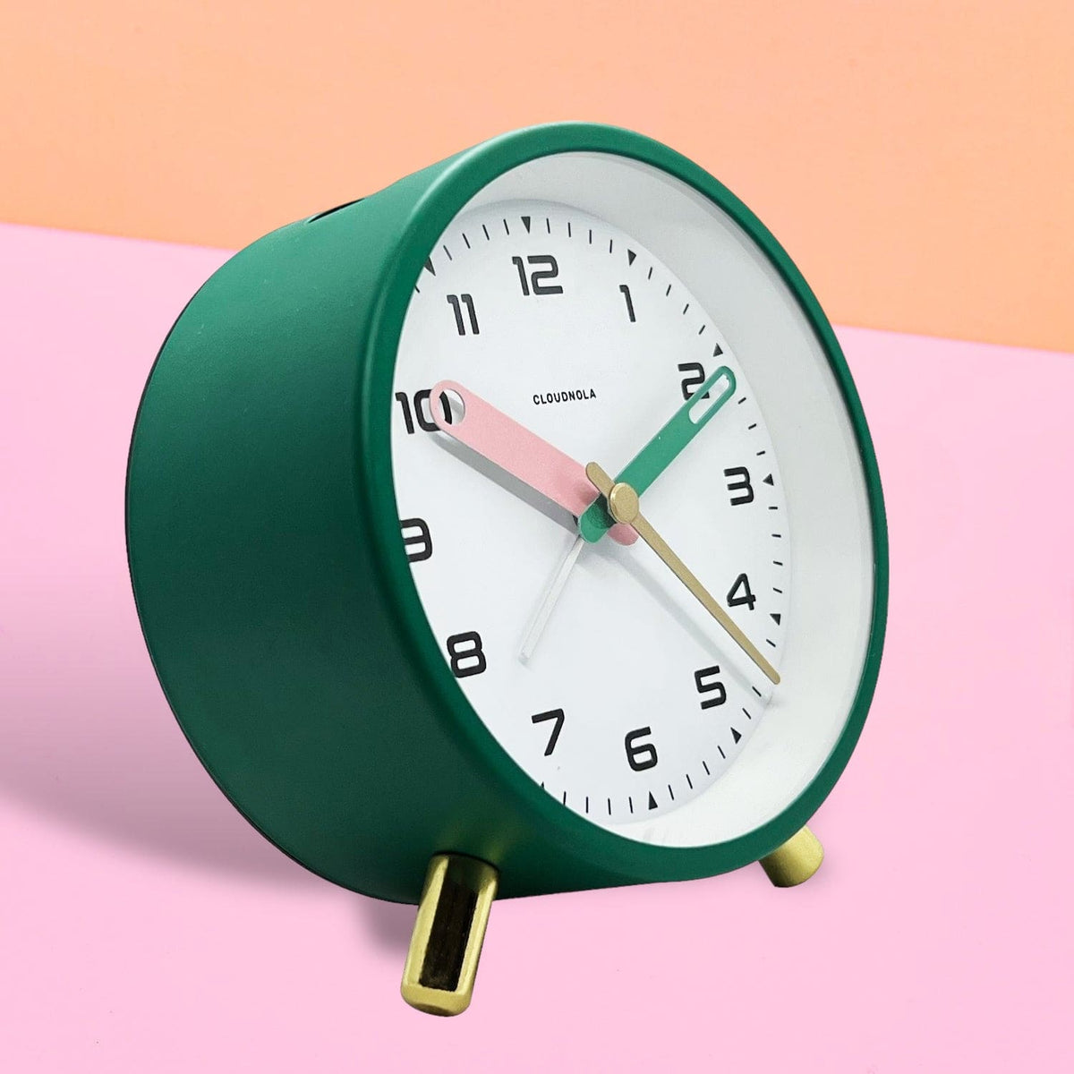 Studio Miami Analog Alarm Clock - Cute Green Table Top