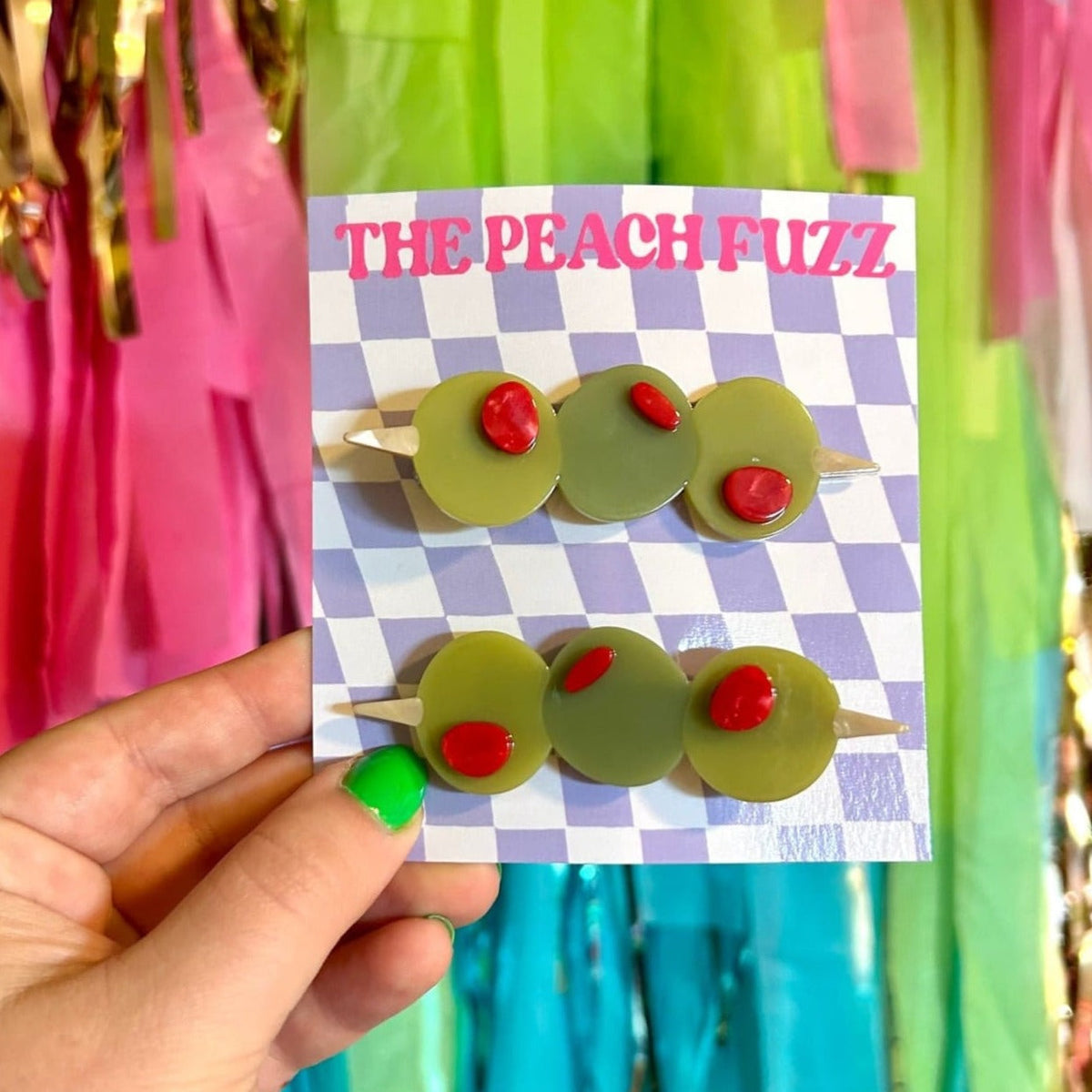 Stuffed Olive Hair Clip Set Bff Gift - Cute Hair Clip -