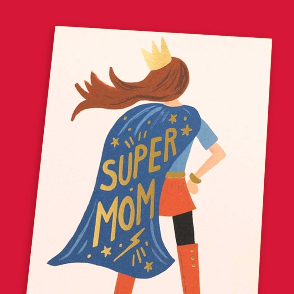 Super Mom Greeting Card A2 - Blank - Made in the Usa - Mom