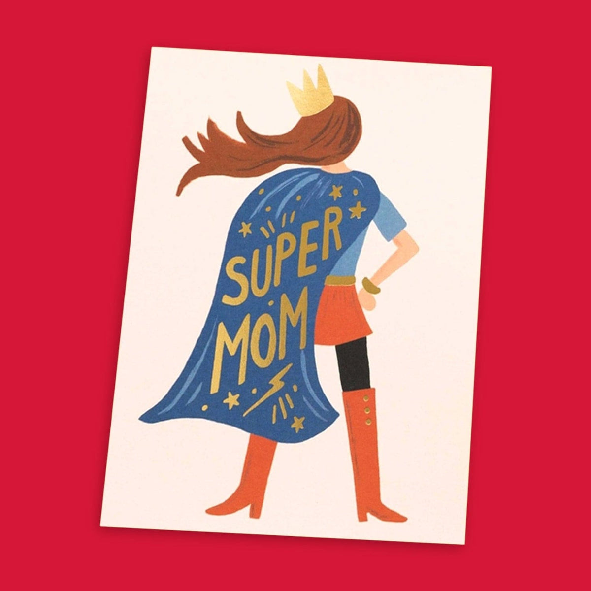 Super Mom Greeting Card A2 - Blank - Made in the Usa - Mom