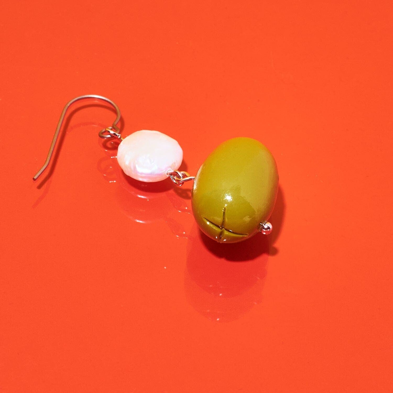 The Big Olives Pearl Dangle Earrings Accessories - Cute