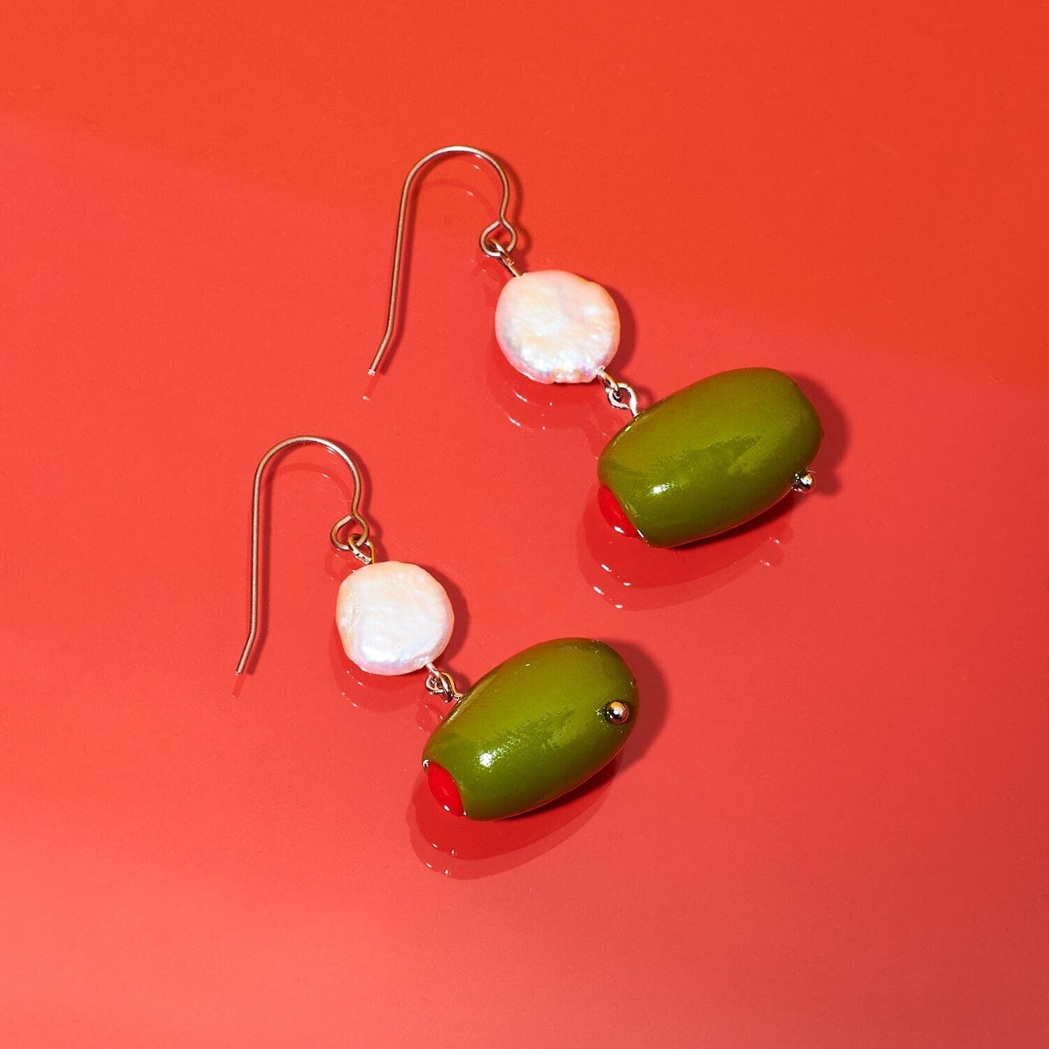 The Big Olives Pearl Dangle Earrings Accessories - Cute