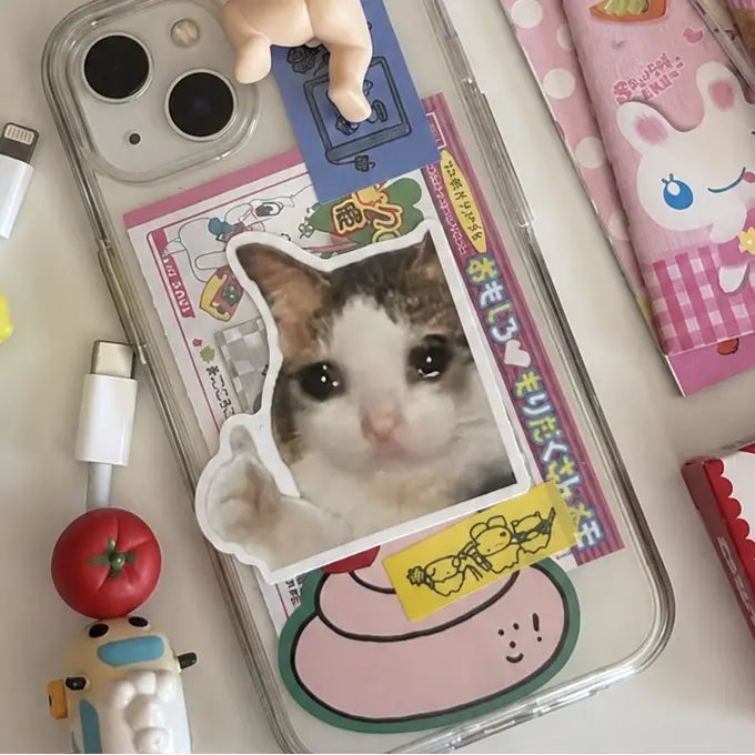 Thumbs Up Cat Sticker Meme Vinyl | Friends Nyc Brooklyn Ny