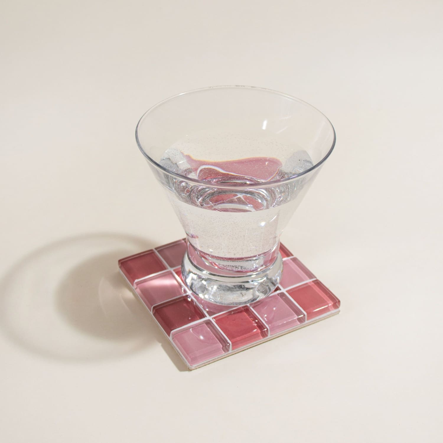 Glass Tile Coaster Aapi Owned - Eco Friendly - Handmade -