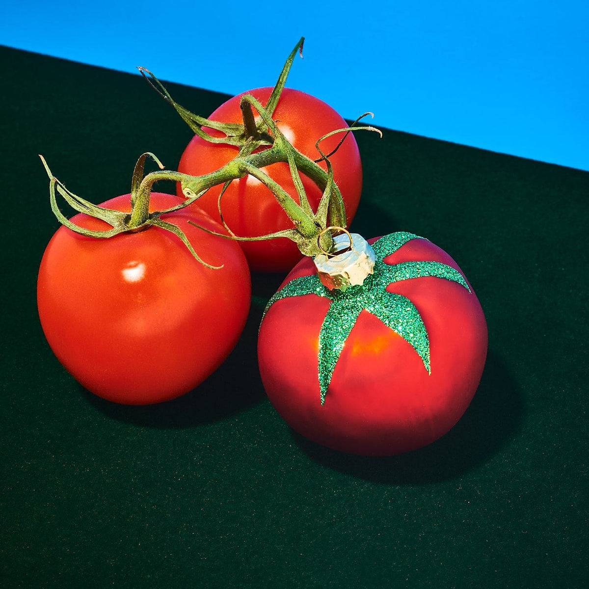 Tomato Glass Ornament Christmas Ornament - Fake Food