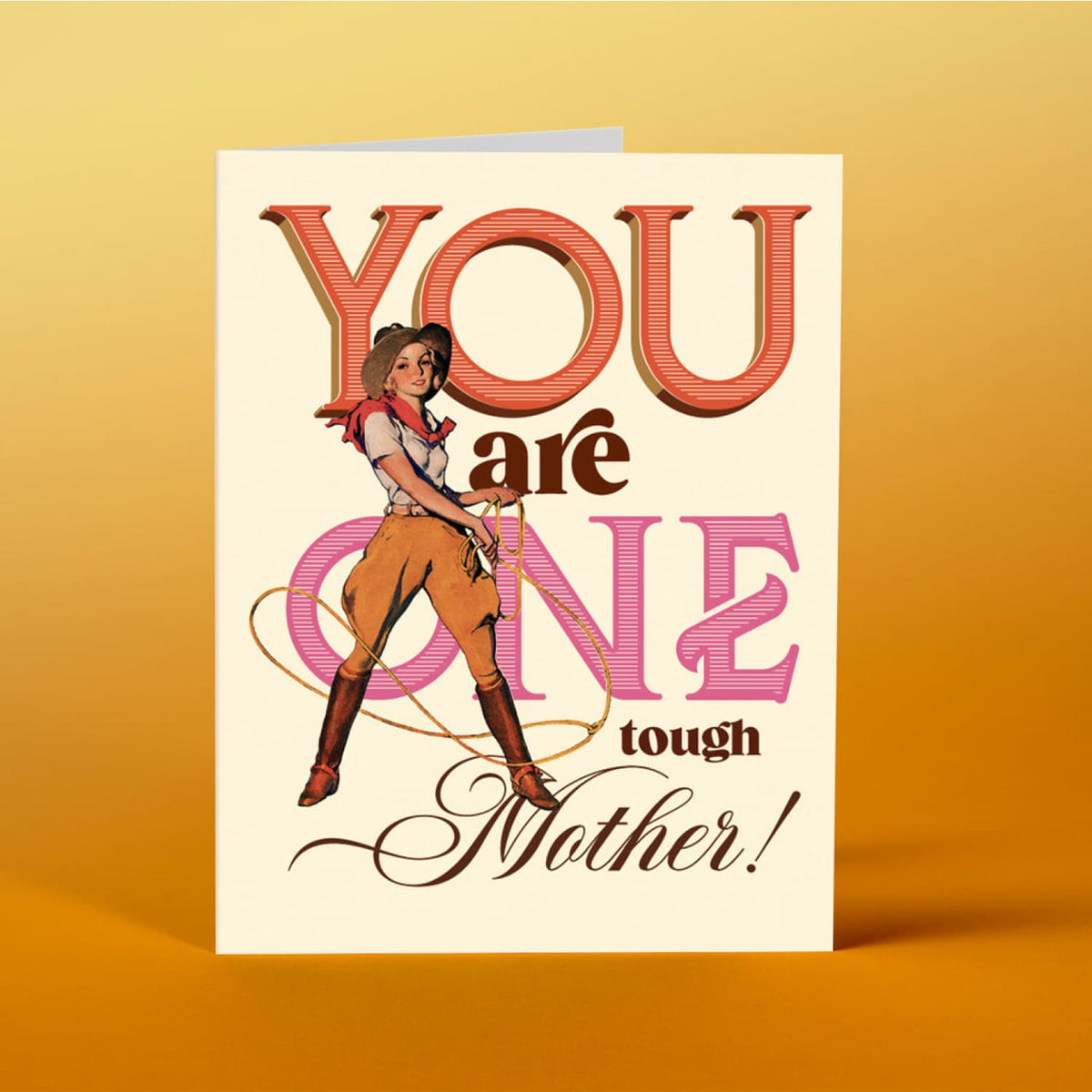 One Tough Mother Greeting Card Eco Friendly - Hand Made