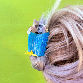 Trash Panda Raccoon Hair Claw Cute Hair Clip - Accessories