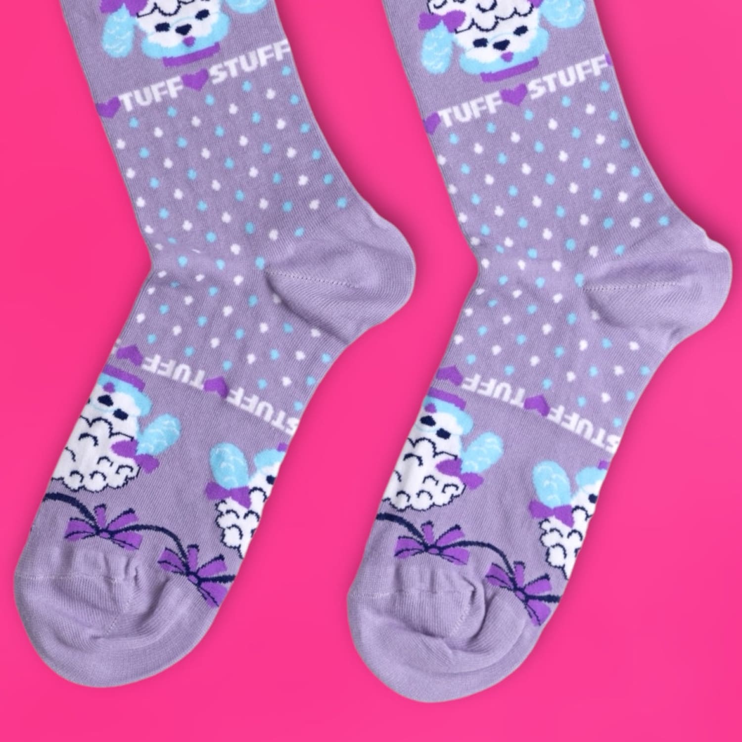 Tuff Stuff Poodle Women’s Crew Socks Bff Gifts - Crew