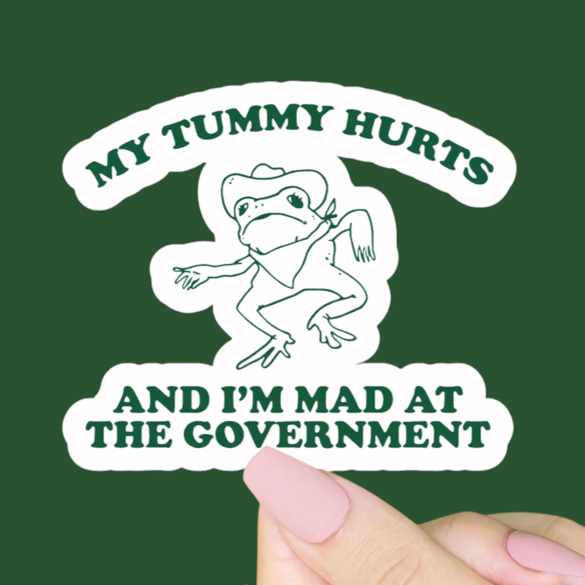 My Tummy Hurts and I’m Mad at the Government Sticker