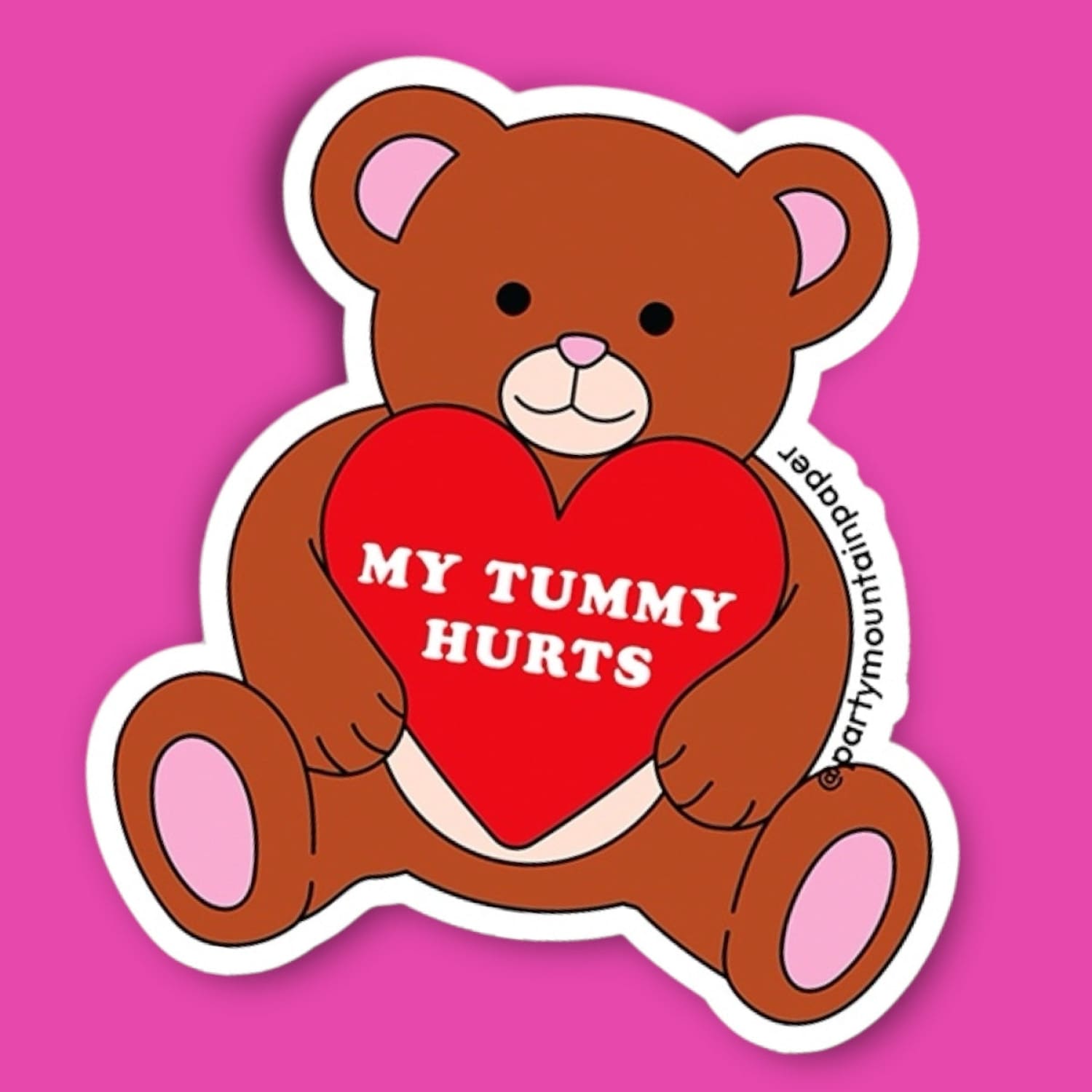 My Tummy Hurts Sticker Decorative Sticker - Greeting Card