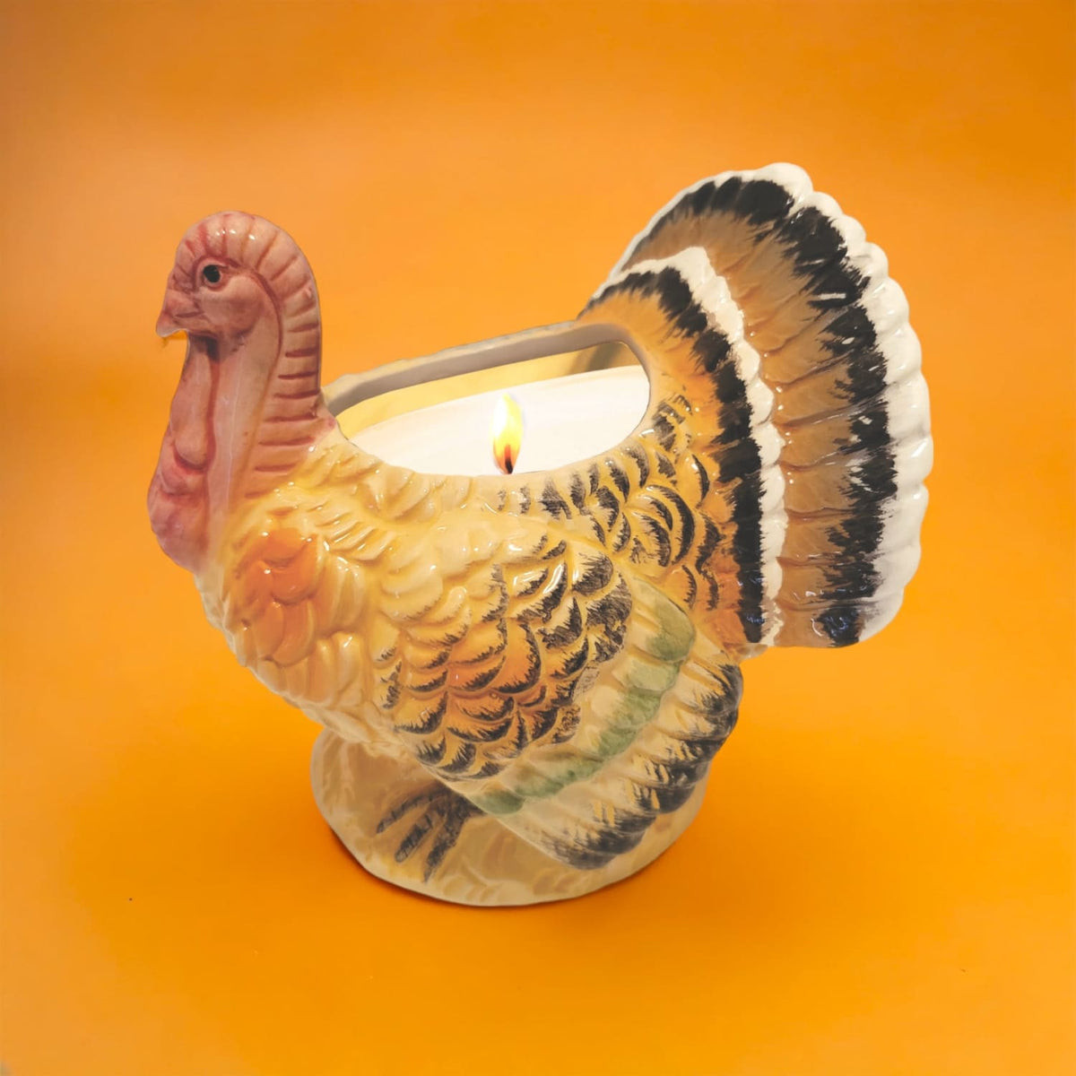 Turkey Pumpkin Pie Candle 0923 - Candle - Ceramic - Made In
