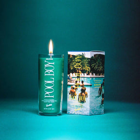 Well-tipped Pool Boy Pillar Candle Candle - Vacation