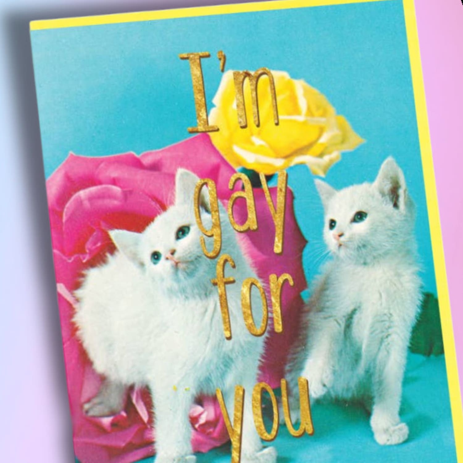 Gay For You Valentine’s Day Card Greeting Card - Naughty -