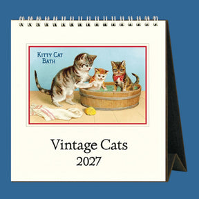 Vintage Cats Desk Calendar 2027 by Cavallini | Friends Nyc