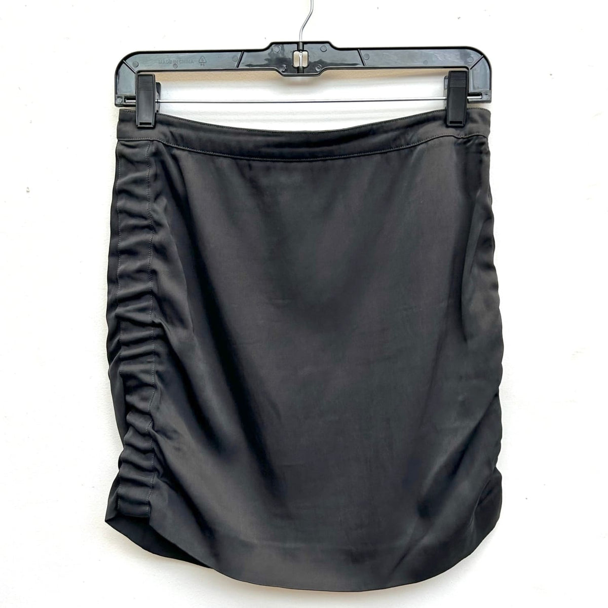 Vintage Lanvin Rouched Black Mini Skirt 90s Baby - Designer
