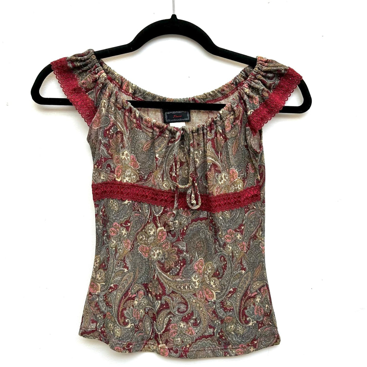 Vintage Y2k Romantic Paisley Top 90s Baby - Vintage