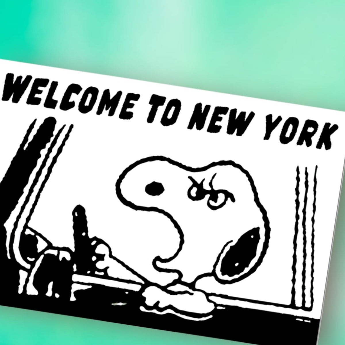 Welcome to New York from Snoopy Sticker Decorative Sticker