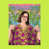 White Lotus Lorazepam and Mistletoe Holiday Card Christmas