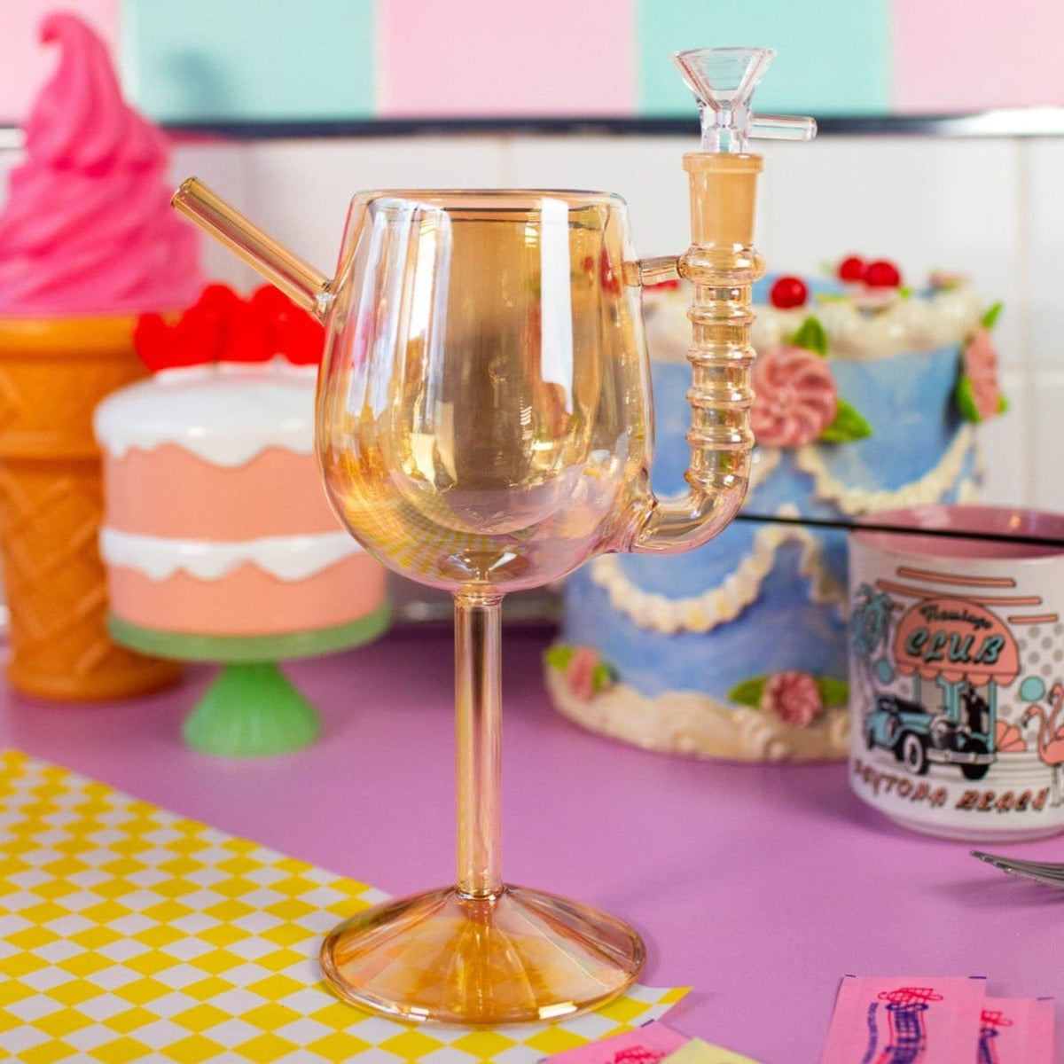 Wine Glass Bong Aesthetic Bong - Hybrid - Kitsch