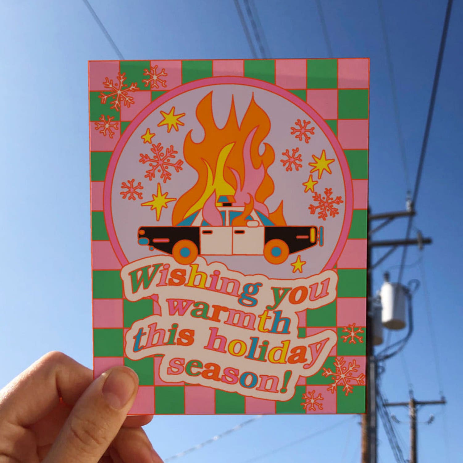Wishing you Warmth Holiday Card A2 - Acab - Ash + Chess