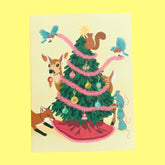 Enchanted Tree Holiday Greeting Card A2 - Blank - Christmas