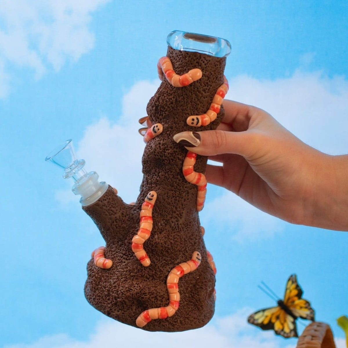 Worms Bong Aesthetic Bong - Bugs - Gross - Kitsch