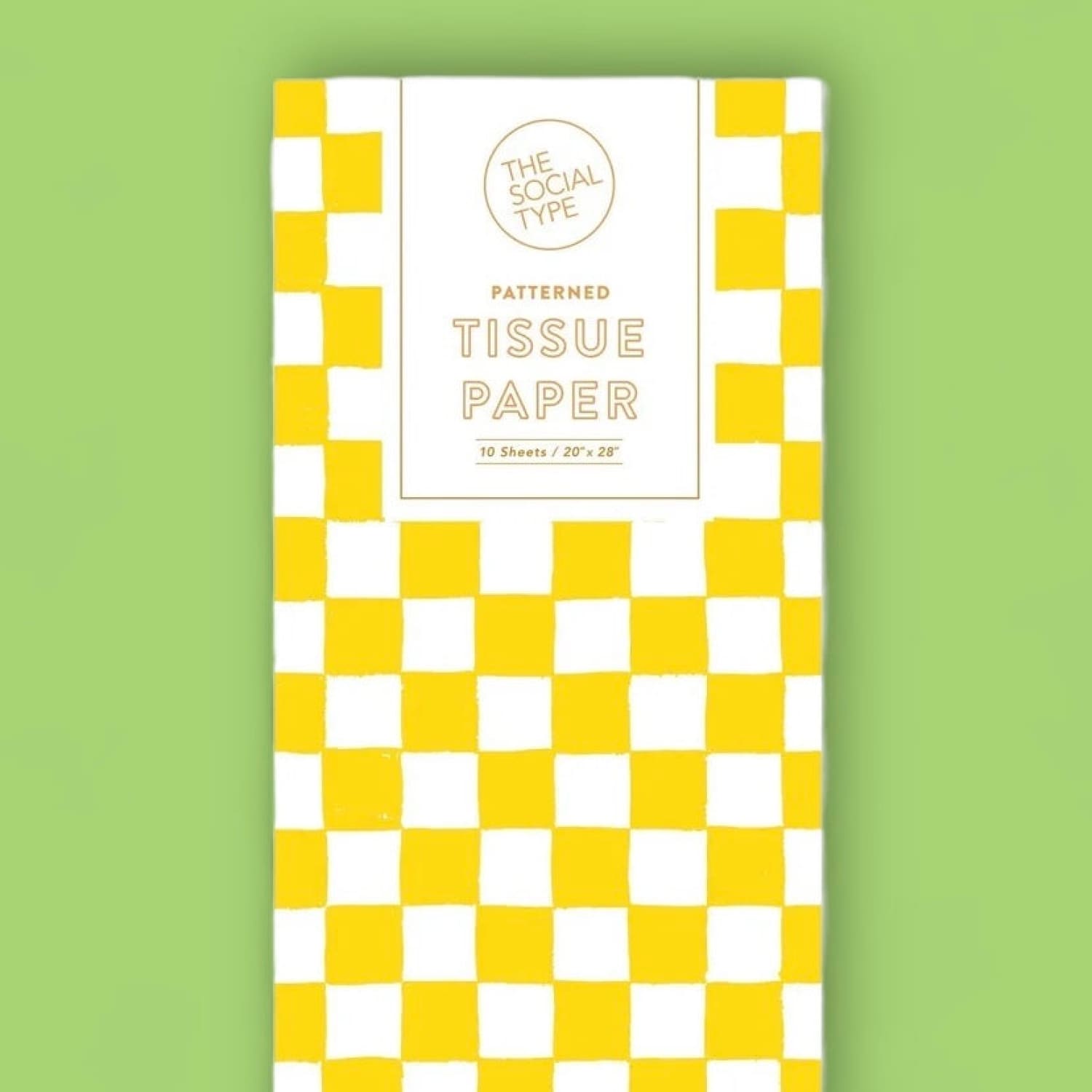 The Social Type Yellow Check Tissue Groupbycolor