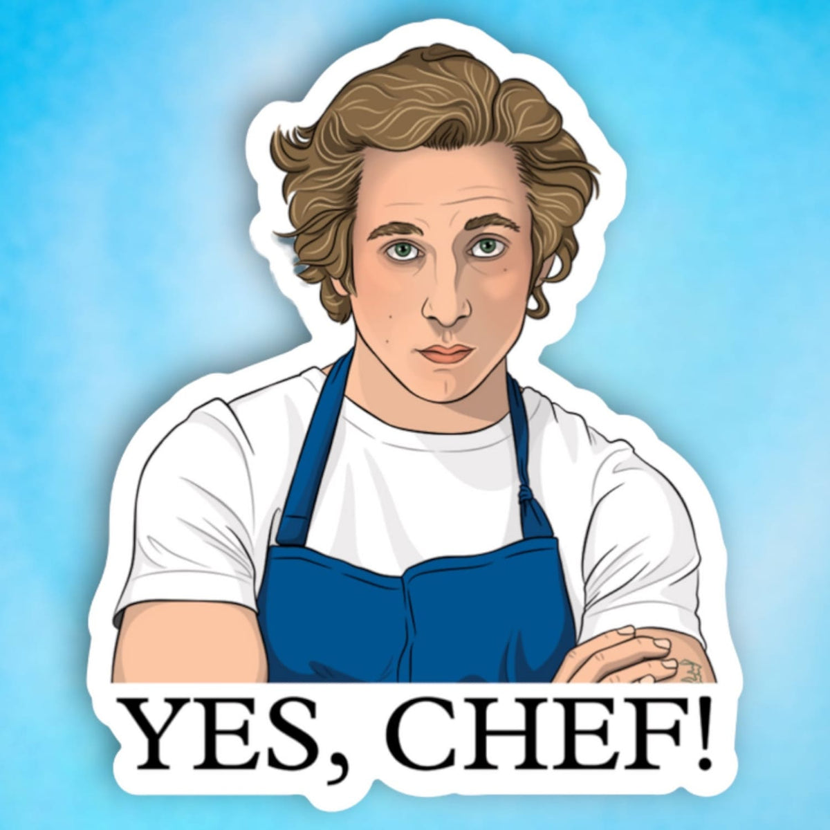 Yes Chef! The Bear Sticker Decorative - Greeting Card