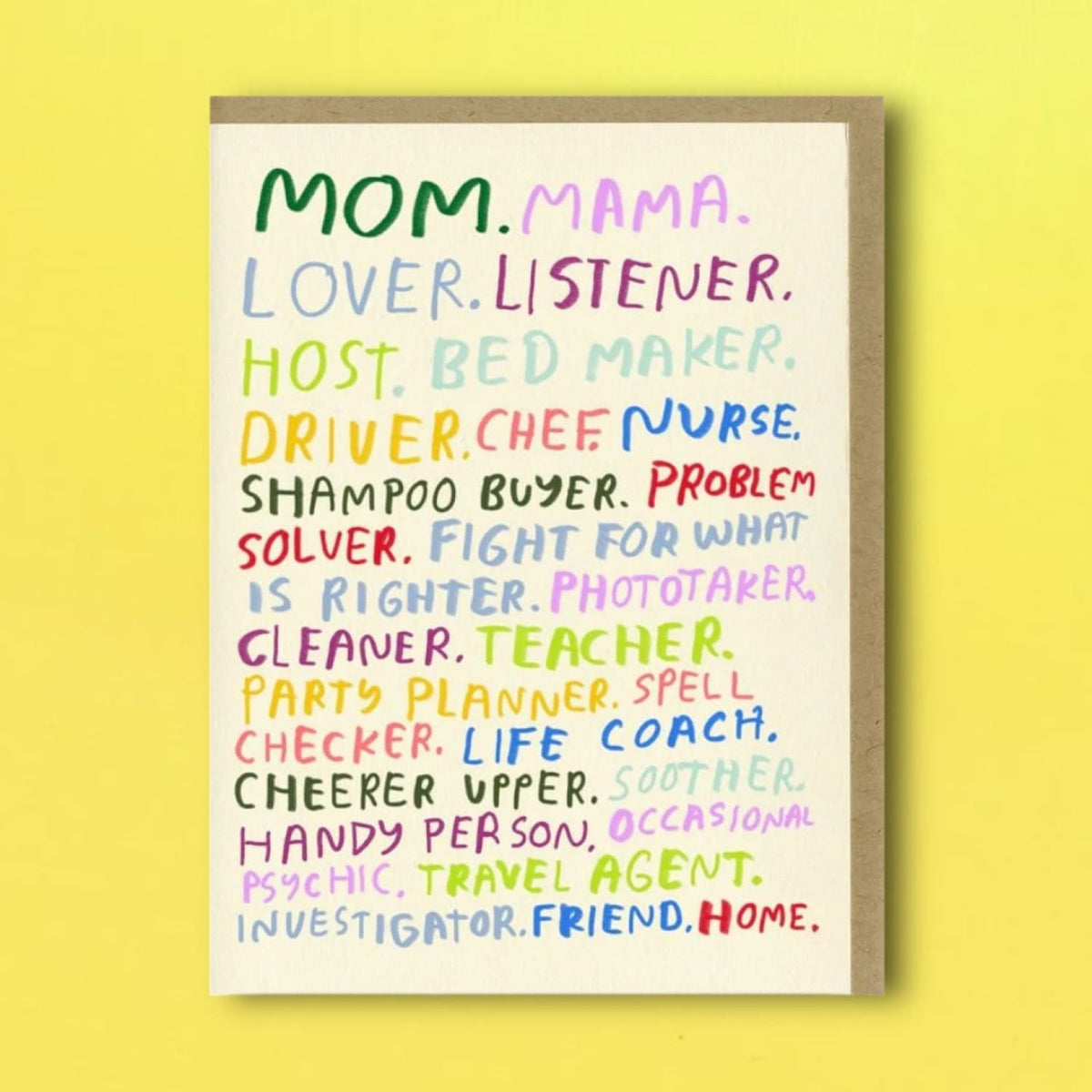 Letterpress Card Pil Mom You’re All That Greeting