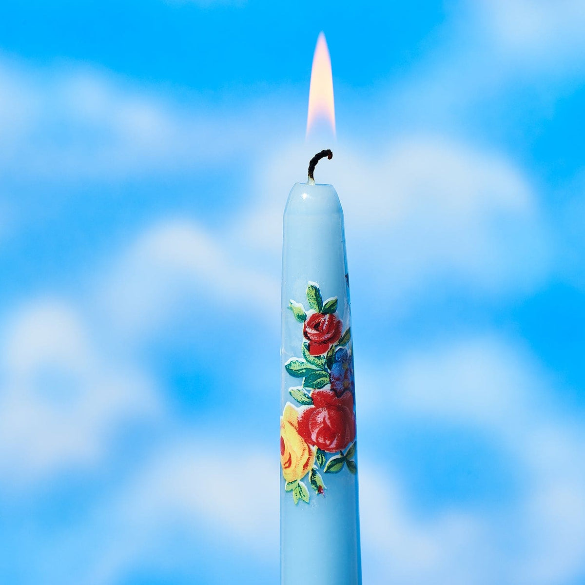 Angel and Flower Taper Candle 2284 822 - Candle - Q322 - 