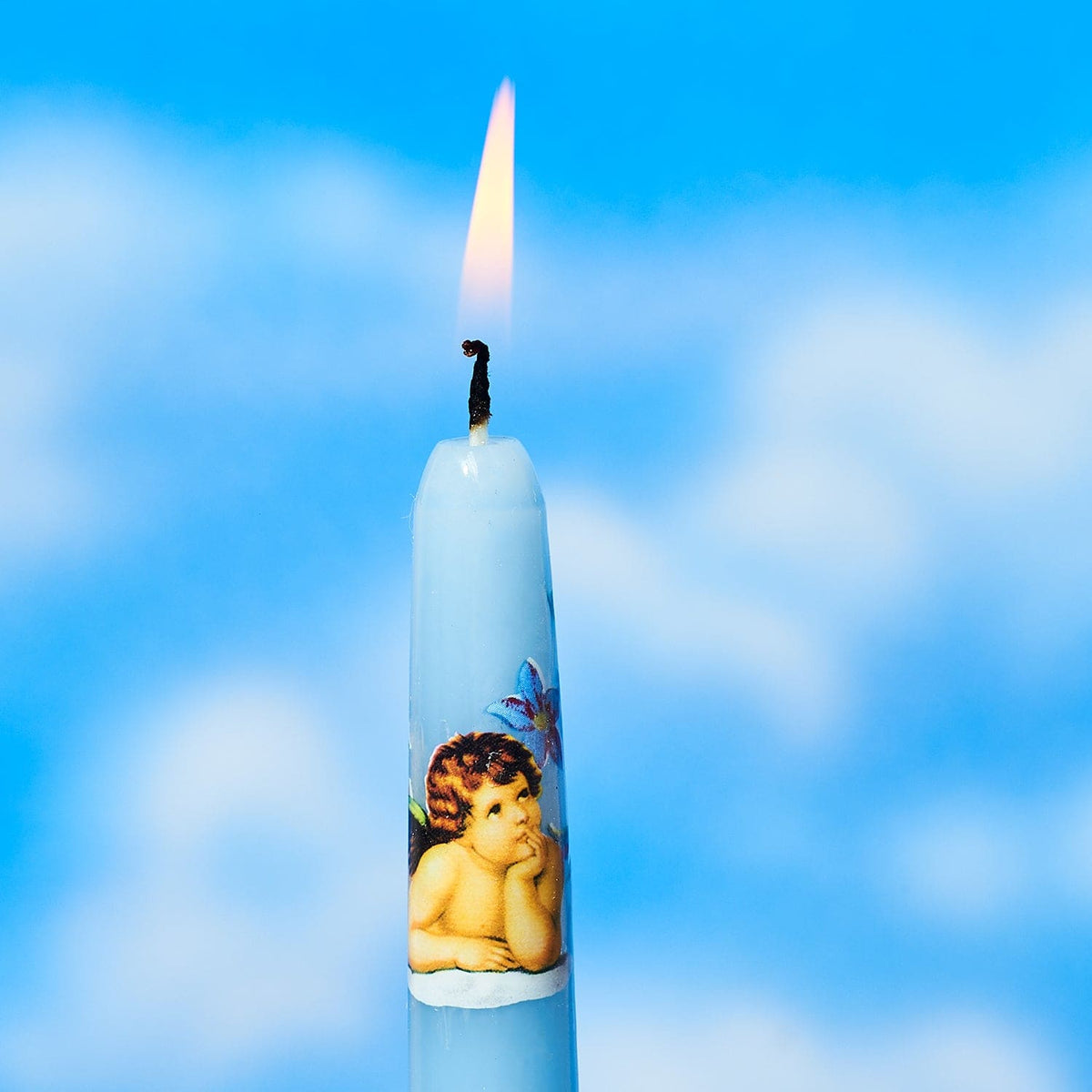 Angel and Flower Taper Candle 2284 822 - Candle - Q322 - 
