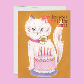 Cynical Cat Birthday Greeting Card Birthday - Cat - Lover - 
