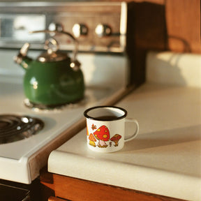 Camp Mug Enamel Orange Mushroom Groupbycolor - 