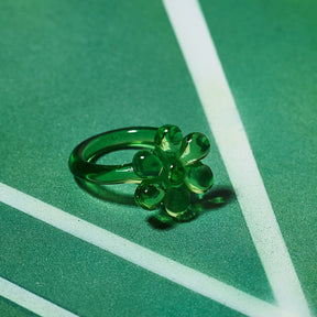 Flower Resin Ring 90s Baby - Style - Acrylic - Clear - 