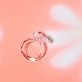 Flower Resin Ring 90s Baby - Style - Acrylic - Clear - 