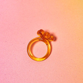 Flower Resin Ring 90s Baby - Style - Acrylic - Clear - 