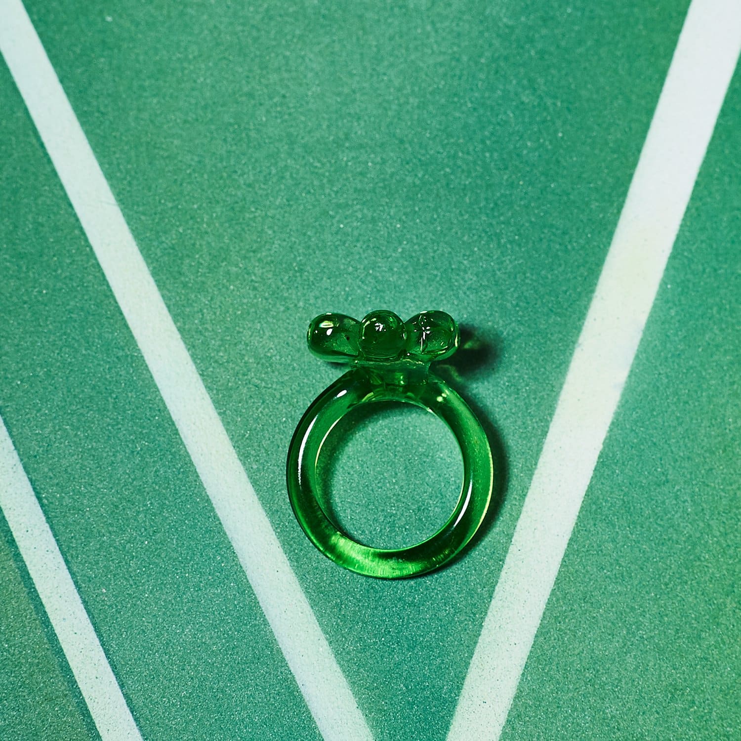 Flower Resin Ring 90s Baby - Style - Acrylic - Clear - 