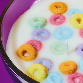 Fruit Loops Cereal Bowl Candle Breakfast - Breakfast of 