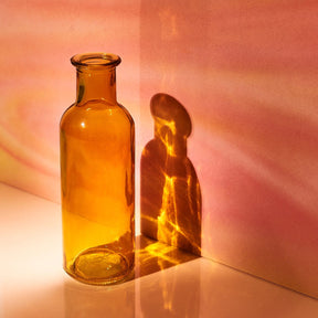 Glass Bottle Bud Vase - Amber Inthegarden