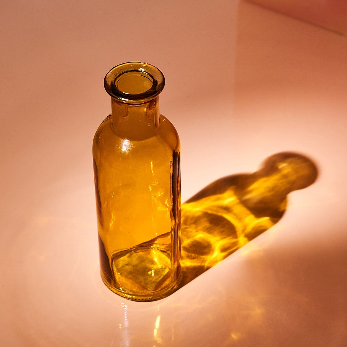 Glass Bottle Bud Vase - Amber Inthegarden