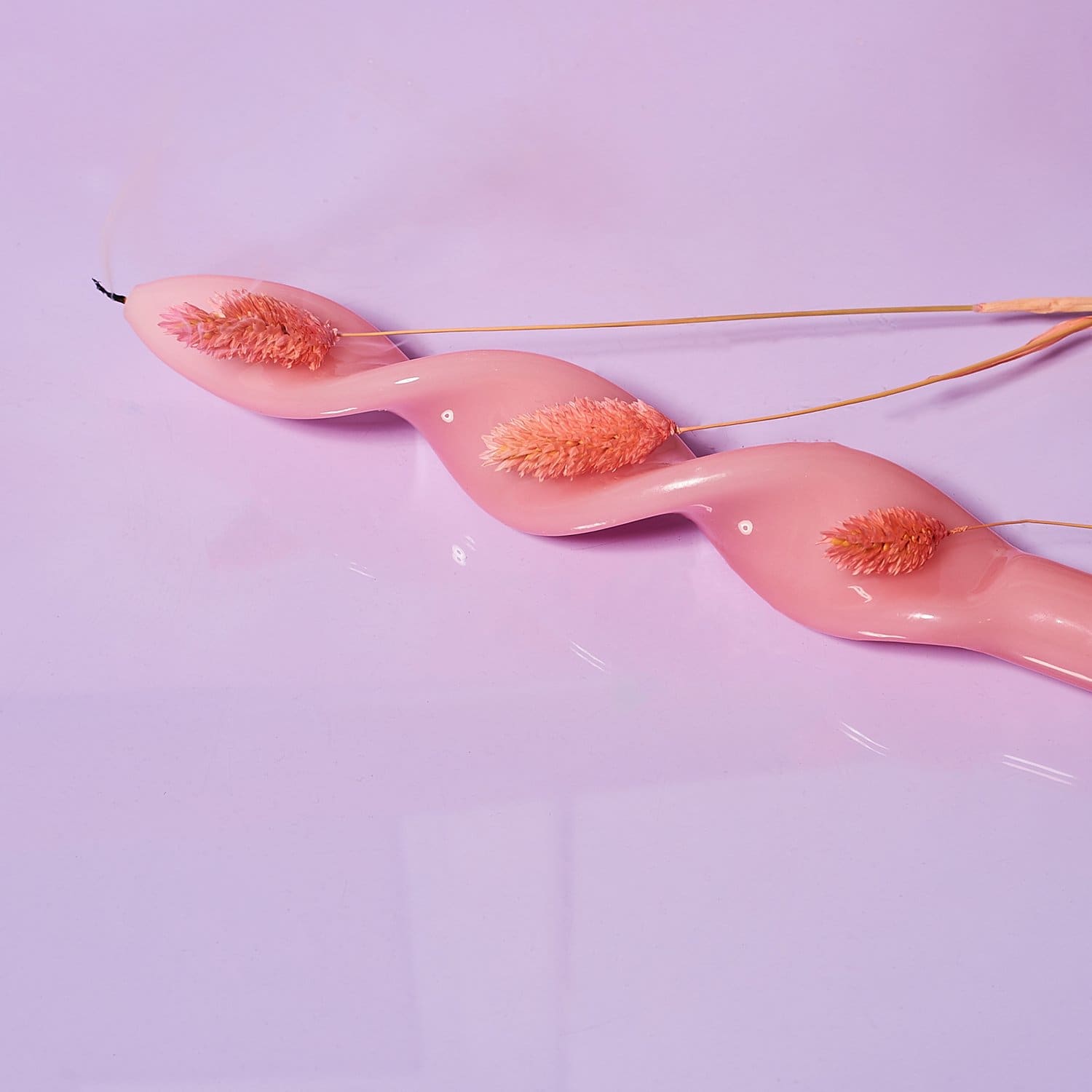 Glossy Double Helix Taper Candle Aesthetic - Candle - Pastel