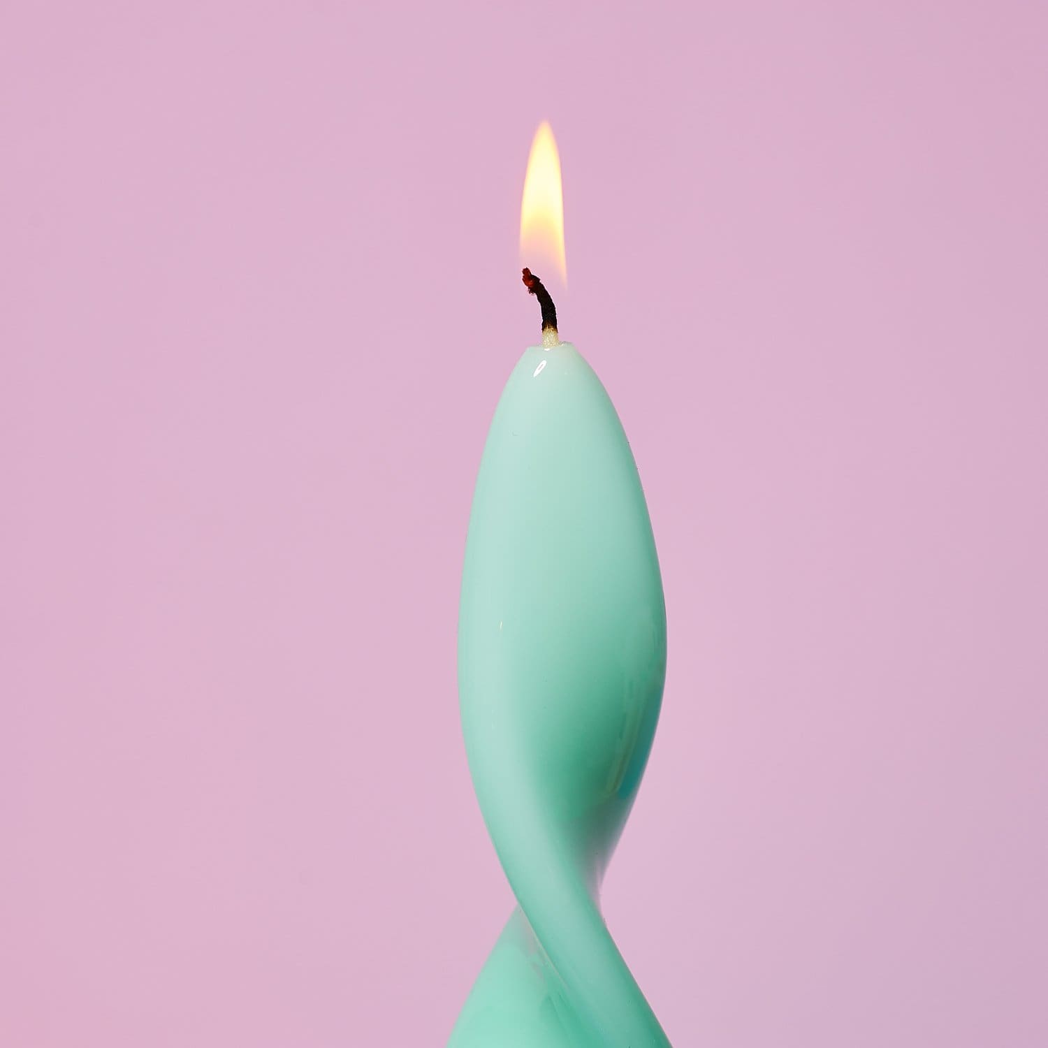 Glossy Double Helix Taper Candle Aesthetic - Candle - Pastel