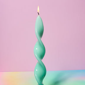 Glossy Double Helix Taper Candle Aesthetic - Candle - Pastel