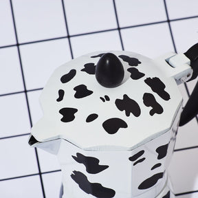 Mooka Cow Print Stovetop Espresso Pot Coffee - Cow - Print -