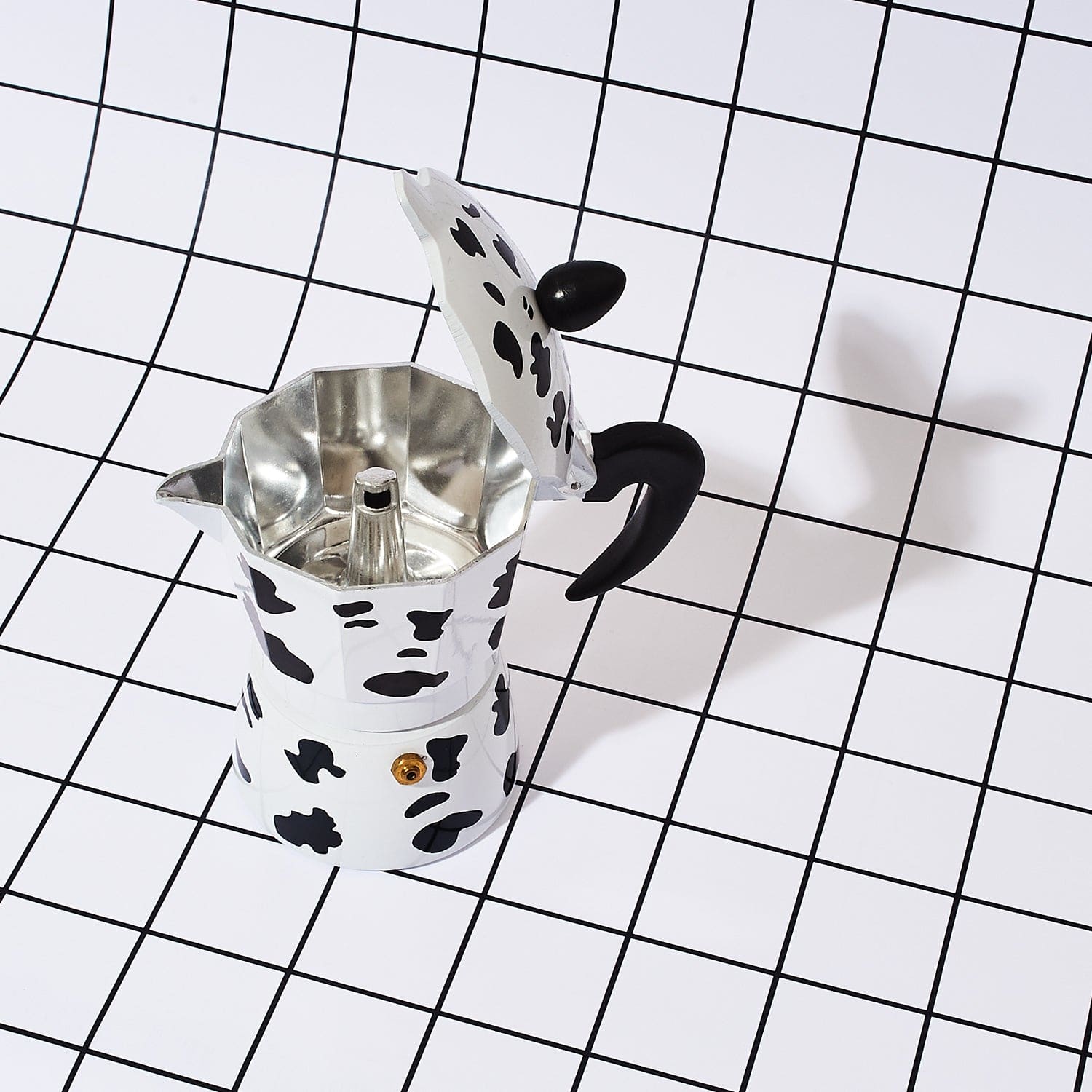 Mooka Cow Print Stovetop Espresso Pot Coffee - Cow - Print -