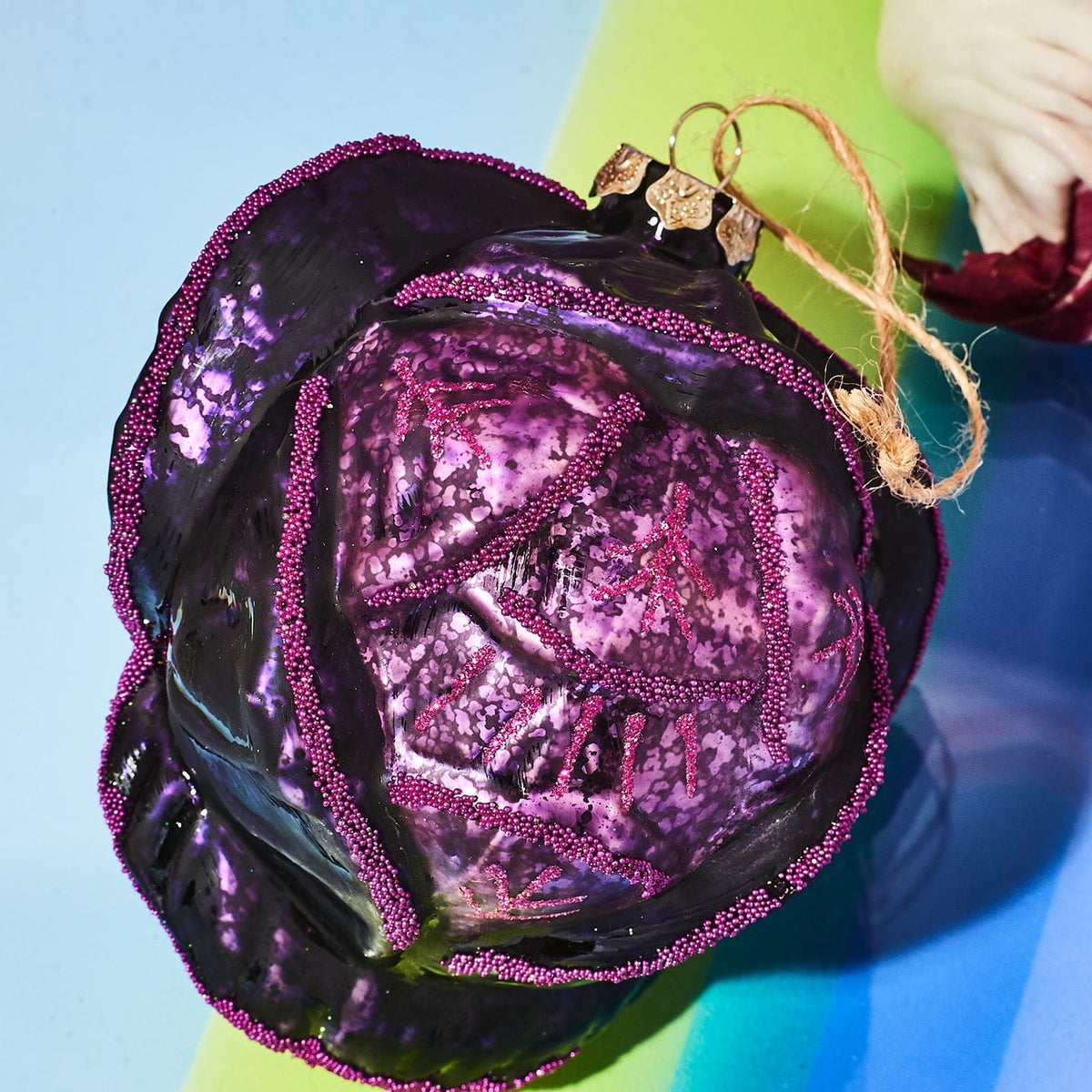 Purple Cabbage Ornament Go6687p 0722 - Holiday22 - 